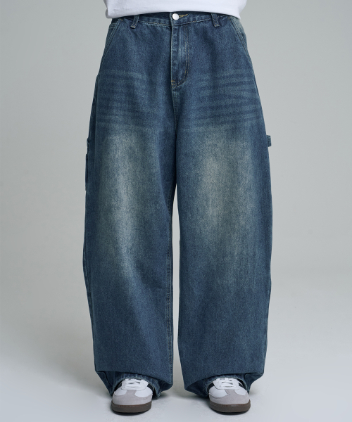 MOOVN(ムブン)の「ヴィンテージワイドカーペンターデニムパンツディープブルー(デニムパンツ・メンズ・その他・LARGE/MEDIUM/SMALL)」の2枚目の写真