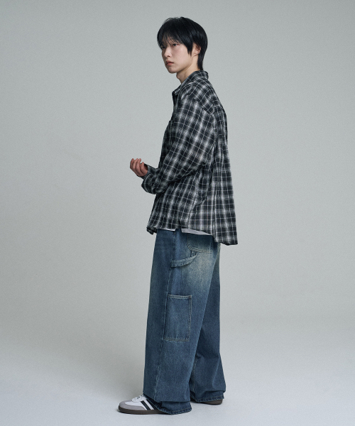 MOOVN(ムブン)の「ヴィンテージワイドカーペンターデニムパンツディープブルー(デニムパンツ・メンズ・その他・LARGE/MEDIUM/SMALL)」の8枚目の写真