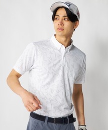 【FILA GOLF:フィラゴルフ】半袖ロゴジャカードシャツ　ゴルフ