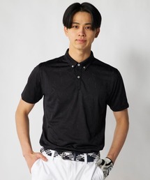 【FILA GOLF:フィラゴルフ】半袖ロゴジャカードシャツ　ゴルフ