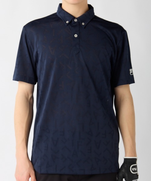 FILA GOLF(フィラゴルフ )の「【FILA GOLF:フィラゴルフ】半袖ロゴジャカードシャツ ゴルフ(シャツ/ブラウス・メンズ・ブラック/ホワイト/ネイビー/オレンジ・LARGE/XX-LARGE/X-LARGE/MEDIUM)」の12枚目の写真