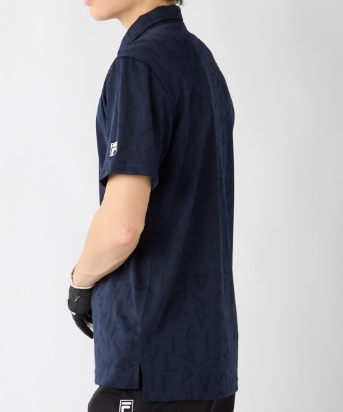 FILA GOLF(フィラゴルフ )の「【FILA GOLF:フィラゴルフ】半袖ロゴジャカードシャツ ゴルフ(シャツ/ブラウス・メンズ・ブラック/ホワイト/ネイビー/オレンジ・LARGE/XX-LARGE/X-LARGE/MEDIUM)」の13枚目の写真