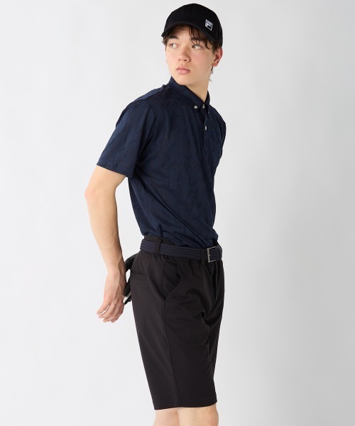 FILA GOLF(フィラゴルフ )の「【FILA GOLF:フィラゴルフ】半袖ロゴジャカードシャツ ゴルフ(シャツ/ブラウス・メンズ・ブラック/ホワイト/ネイビー/オレンジ・LARGE/XX-LARGE/X-LARGE/MEDIUM)」の9枚目の写真