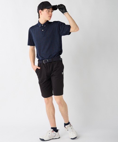 FILA GOLF(フィラゴルフ )の「【FILA GOLF:フィラゴルフ】半袖ロゴジャカードシャツ ゴルフ(シャツ/ブラウス・メンズ・ブラック/ホワイト/ネイビー/オレンジ・LARGE/XX-LARGE/X-LARGE/MEDIUM)」の10枚目の写真
