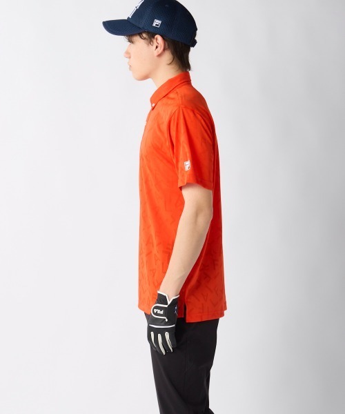 FILA GOLF(フィラゴルフ )の「【FILA GOLF:フィラゴルフ】半袖ロゴジャカードシャツ ゴルフ(シャツ/ブラウス・メンズ・ブラック/ホワイト/ネイビー/オレンジ・LARGE/XX-LARGE/X-LARGE/MEDIUM)」の16枚目の写真