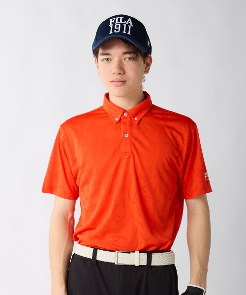 FILA GOLF(フィラゴルフ )の「【FILA GOLF:フィラゴルフ】半袖ロゴジャカードシャツ ゴルフ(シャツ/ブラウス・メンズ・ブラック/ホワイト/ネイビー/オレンジ・LARGE/XX-LARGE/X-LARGE/MEDIUM)」の20枚目の写真
