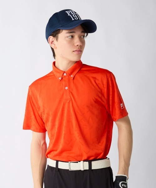 FILA GOLF(フィラゴルフ )の「【FILA GOLF:フィラゴルフ】半袖ロゴジャカードシャツ ゴルフ(シャツ/ブラウス・メンズ・ブラック/ホワイト/ネイビー/オレンジ・LARGE/XX-LARGE/X-LARGE/MEDIUM)」の21枚目の写真