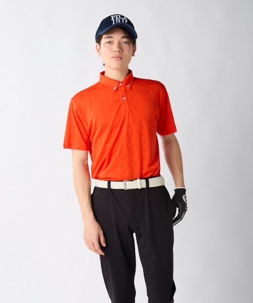 FILA GOLF(フィラゴルフ )の「【FILA GOLF:フィラゴルフ】半袖ロゴジャカードシャツ ゴルフ(シャツ/ブラウス・メンズ・ブラック/ホワイト/ネイビー/オレンジ・LARGE/XX-LARGE/X-LARGE/MEDIUM)」の22枚目の写真