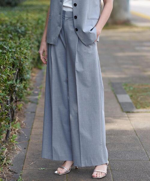 DRESSTERIOR(ドレステリア)の「【セットアップ可/ウォッシャブル】ストライプ2WAYストレッチ サイドラインパンツ(その他パンツ・レディース・ベージュ系2/グレー系2・34/40/38/36)」の6枚目の写真