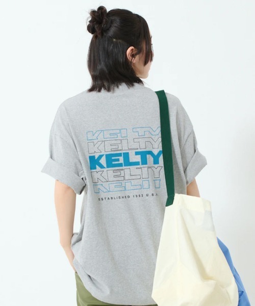KELTY(ケルティ)の「KELTY BACK TYPO LOGO S/S T-SHIRT(Tシャツ/カットソー・メンズ・ホワイト/ブラック/グレー・L/XL/M)」の7枚目の写真