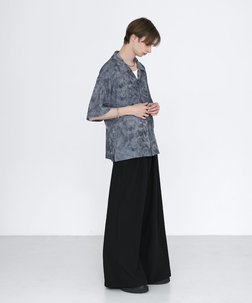 SOCCE（ソーシー）の「アブストラクトオープンカラーシャツ（シャツ/ブラウス・メンズ・ワイン/ブラック/ブルー・M/S/XL/L）」の10枚目の写真