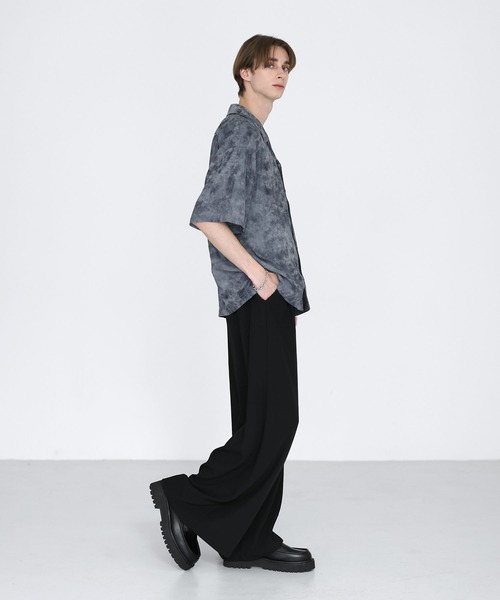 SOCCE（ソーシー）の「アブストラクトオープンカラーシャツ（シャツ/ブラウス・メンズ・ワイン/ブラック/ブルー・M/S/XL/L）」の11枚目の写真