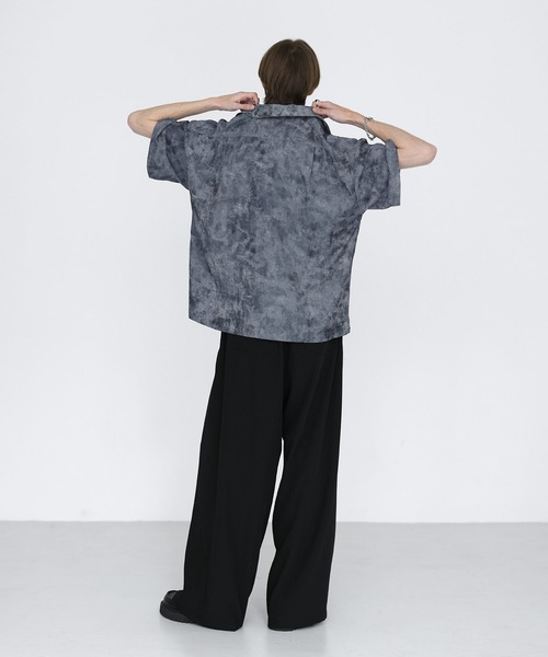 SOCCE（ソーシー）の「アブストラクトオープンカラーシャツ（シャツ/ブラウス・メンズ・ワイン/ブラック/ブルー・M/S/XL/L）」の12枚目の写真
