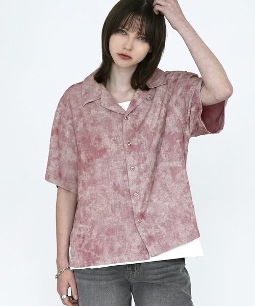SOCCE（ソーシー）の「アブストラクトオープンカラーシャツ（シャツ/ブラウス・メンズ・ワイン/ブラック/ブルー・M/S/XL/L）」の13枚目の写真
