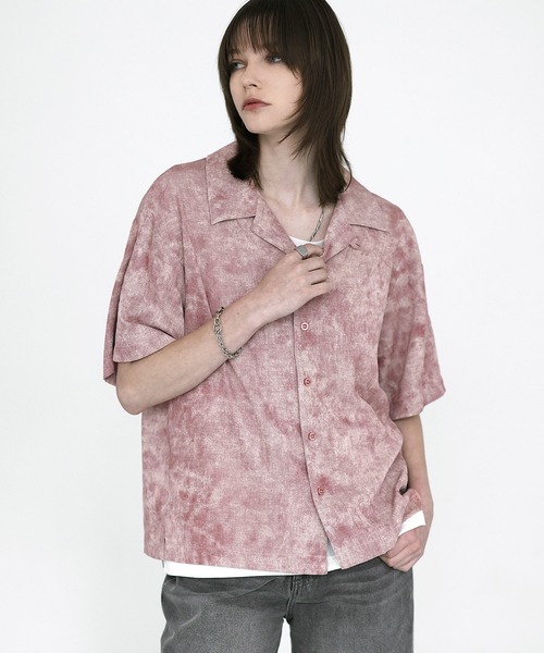 SOCCE（ソーシー）の「アブストラクトオープンカラーシャツ（シャツ/ブラウス・メンズ・ワイン/ブラック/ブルー・M/S/XL/L）」の14枚目の写真