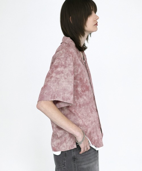 SOCCE（ソーシー）の「アブストラクトオープンカラーシャツ（シャツ/ブラウス・メンズ・ワイン/ブラック/ブルー・M/S/XL/L）」の15枚目の写真