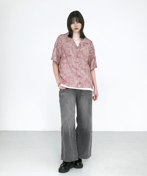 SOCCE（ソーシー）の「アブストラクトオープンカラーシャツ（シャツ/ブラウス・メンズ・ワイン/ブラック/ブルー・M/S/XL/L）」の17枚目の写真