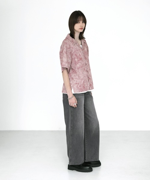 SOCCE（ソーシー）の「アブストラクトオープンカラーシャツ（シャツ/ブラウス・メンズ・ワイン/ブラック/ブルー・M/S/XL/L）」の20枚目の写真