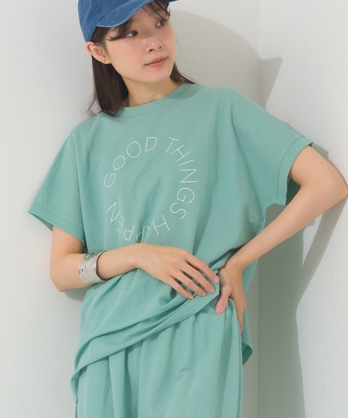 OMNES（オムネス）の「接触冷感 ロゴフレンチスリーブ半袖Tシャツ（Tシャツ/カットソー・レディース・レッド/ブラウン/グレー系その他/イエロー/ミント/ダークグレー・FREE）」の17枚目の写真