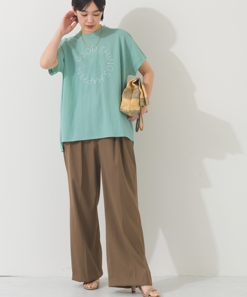 OMNES（オムネス）の「接触冷感 ロゴフレンチスリーブ半袖Tシャツ（Tシャツ/カットソー・レディース・レッド/ブラウン/グレー系その他/イエロー/ミント/ダークグレー・FREE）」の21枚目の写真
