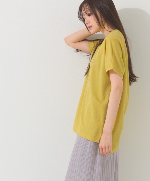 OMNES（オムネス）の「接触冷感 ロゴフレンチスリーブ半袖Tシャツ（Tシャツ/カットソー・レディース・レッド/ブラウン/グレー系その他/イエロー/ミント/ダークグレー・FREE）」の20枚目の写真