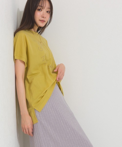 OMNES（オムネス）の「接触冷感 ロゴフレンチスリーブ半袖Tシャツ（Tシャツ/カットソー・レディース・レッド/ブラウン/グレー系その他/イエロー/ミント/ダークグレー・FREE）」の22枚目の写真