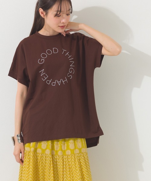 OMNES（オムネス）の「接触冷感 ロゴフレンチスリーブ半袖Tシャツ（Tシャツ/カットソー・レディース・レッド/ブラウン/グレー系その他/イエロー/ミント/ダークグレー・FREE）」の14枚目の写真