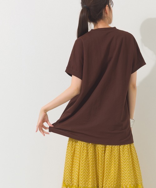 OMNES（オムネス）の「接触冷感 ロゴフレンチスリーブ半袖Tシャツ（Tシャツ/カットソー・レディース・レッド/ブラウン/グレー系その他/イエロー/ミント/ダークグレー・FREE）」の15枚目の写真