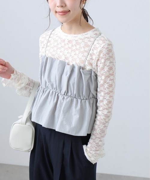 FREE'S MART（フリーズマート）の「◆シャイニーキャミソールビスチェ（シャツ/ブラウス・レディース・ホワイト/ブルー/ブラック系その他/ブラック・FREE）」の4枚目の写真