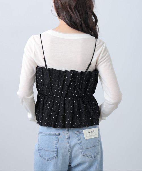 FREE'S MART（フリーズマート）の「◆シャイニーキャミソールビスチェ（シャツ/ブラウス・レディース・ホワイト/ブルー/ブラック系その他/ブラック・FREE）」の7枚目の写真