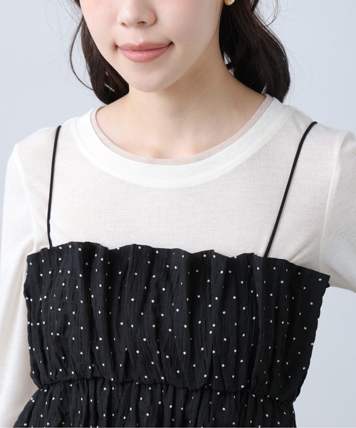 FREE'S MART（フリーズマート）の「◆シャイニーキャミソールビスチェ（シャツ/ブラウス・レディース・ホワイト/ブルー/ブラック系その他/ブラック・FREE）」の8枚目の写真