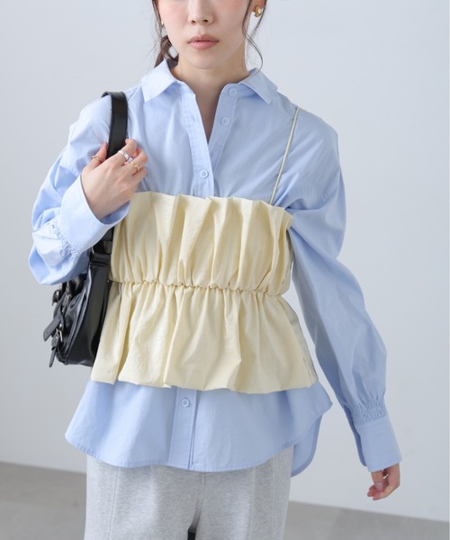 FREE'S MART（フリーズマート）の「◆シャイニーキャミソールビスチェ（シャツ/ブラウス・レディース・ホワイト/ブルー/ブラック系その他/ブラック・FREE）」の17枚目の写真