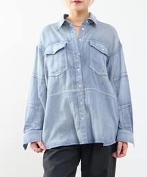 SOFFITTO（ソフィット）の「シアーデニムシャツ（シャツ/ブラウス）」