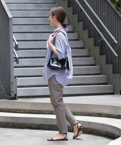 JOURNAL STANDARD（ジャーナルスタンダード）の「《追加》【撥水/接触冷感/洗える/UV】リネンナイロンストレッチテーパードパンツ（その他パンツ・レディース・グレー/ブラック/ベージュ系その他・36/40/38）」の7枚目の写真