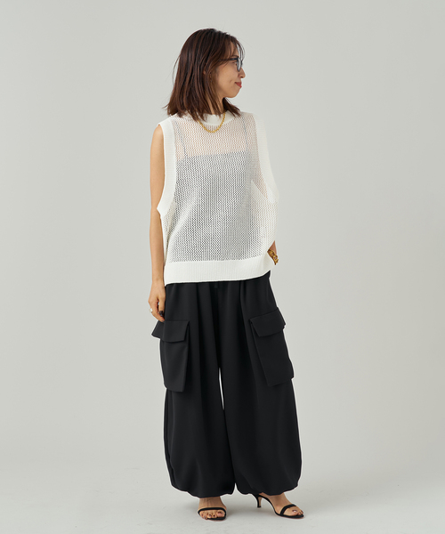 VERMEIL par iena（ヴェルメイユパーイエナ）の「Utility イージーパンツ（その他パンツ・レディース・ブラック/ブラウン・38/36）」の3枚目の写真