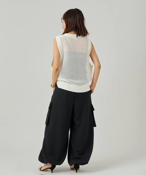 VERMEIL par iena（ヴェルメイユパーイエナ）の「Utility イージーパンツ（その他パンツ・レディース・ブラック/ブラウン・38/36）」の4枚目の写真