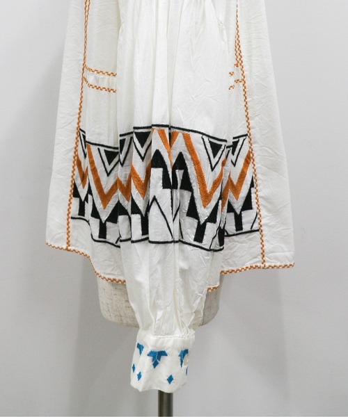 Pqran(クラン)の「カラー刺繍ブラウス(シャツ/ブラウス・レディース・ミント/ネイビー/オフホワイト・FREE)」の19枚目の写真