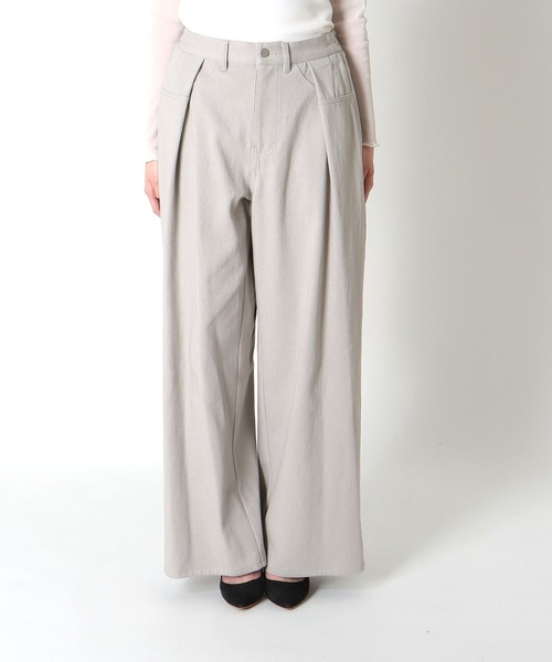 Jines（ジネス）の「エアーバイオウォッシュワイドパンツ（デニムパンツ・レディース・ホワイト/インディゴブルー/グレイッシュベージュ・38）」の19枚目の写真