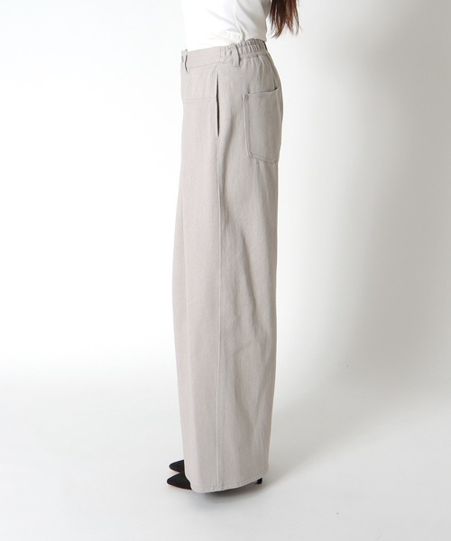 Jines（ジネス）の「エアーバイオウォッシュワイドパンツ（デニムパンツ・レディース・ホワイト/インディゴブルー/グレイッシュベージュ・38）」の20枚目の写真