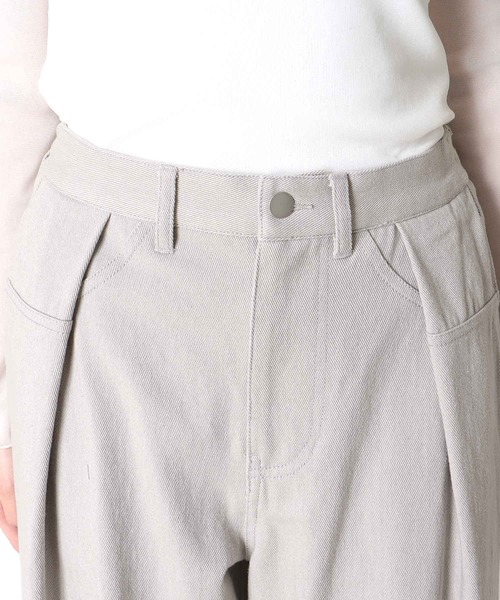 Jines（ジネス）の「エアーバイオウォッシュワイドパンツ（デニムパンツ・レディース・ホワイト/インディゴブルー/グレイッシュベージュ・38）」の22枚目の写真