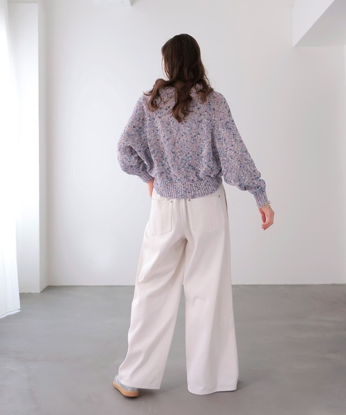 Jines（ジネス）の「エアーバイオウォッシュワイドパンツ（デニムパンツ・レディース・ホワイト/インディゴブルー/グレイッシュベージュ・38）」の6枚目の写真