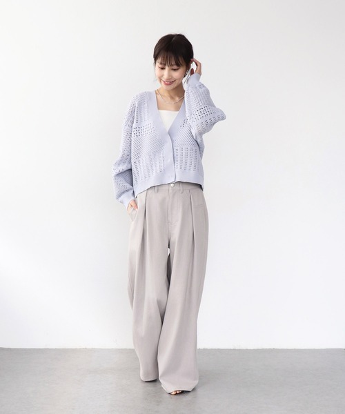 Jines（ジネス）の「エアーバイオウォッシュワイドパンツ（デニムパンツ・レディース・ホワイト/インディゴブルー/グレイッシュベージュ・38）」の11枚目の写真