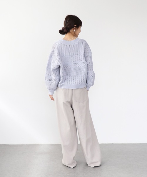 Jines（ジネス）の「エアーバイオウォッシュワイドパンツ（デニムパンツ・レディース・ホワイト/インディゴブルー/グレイッシュベージュ・38）」の13枚目の写真