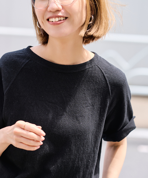 FRAMeWORK(フレームワーク)の「≪新色 / 追加≫スラブ天竺ラグランTEE(Tシャツ/カットソー・レディース・ホワイト/ブラック/グレー・FREE)」の9枚目の写真