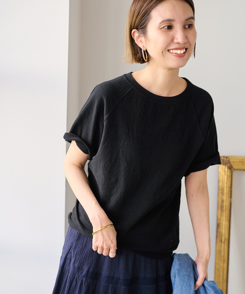 FRAMeWORK(フレームワーク)の「≪新色 / 追加≫スラブ天竺ラグランTEE(Tシャツ/カットソー・レディース・ホワイト/ブラック/グレー・FREE)」の19枚目の写真