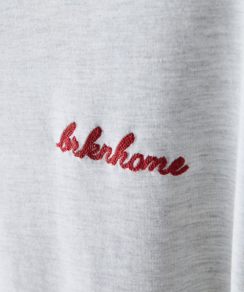 brknhome(ブロークンホーム)の「【BRKNHOME/ブロークンホーム】×【ZERO STAIN/ゼロステイン】コラボ 7分袖 裾ラウンド クルーネック ベースボール Tシャツ(Tシャツ/カットソー・メンズ・オフホワイト/ホワイト/スミクロ・MEDIUM/LARGE)」の7枚目の写真