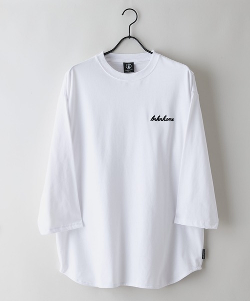 brknhome(ブロークンホーム)の「【BRKNHOME/ブロークンホーム】×【ZERO STAIN/ゼロステイン】コラボ 7分袖 裾ラウンド クルーネック ベースボール Tシャツ(Tシャツ/カットソー・メンズ・オフホワイト/ホワイト/スミクロ・MEDIUM/LARGE)」の10枚目の写真