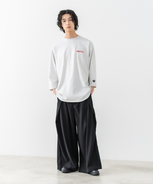 brknhome(ブロークンホーム)の「【BRKNHOME/ブロークンホーム】×【ZERO STAIN/ゼロステイン】コラボ 7分袖 裾ラウンド クルーネック ベースボール Tシャツ(Tシャツ/カットソー・メンズ・オフホワイト/ホワイト/スミクロ・MEDIUM/LARGE)」の20枚目の写真