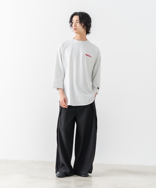 brknhome(ブロークンホーム)の「【BRKNHOME/ブロークンホーム】×【ZERO STAIN/ゼロステイン】コラボ 7分袖 裾ラウンド クルーネック ベースボール Tシャツ(Tシャツ/カットソー・メンズ・オフホワイト/ホワイト/スミクロ・MEDIUM/LARGE)」の21枚目の写真