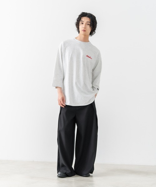 brknhome(ブロークンホーム)の「【BRKNHOME/ブロークンホーム】×【ZERO STAIN/ゼロステイン】コラボ 7分袖 裾ラウンド クルーネック ベースボール Tシャツ(Tシャツ/カットソー・メンズ・オフホワイト/ホワイト/スミクロ・MEDIUM/LARGE)」の22枚目の写真